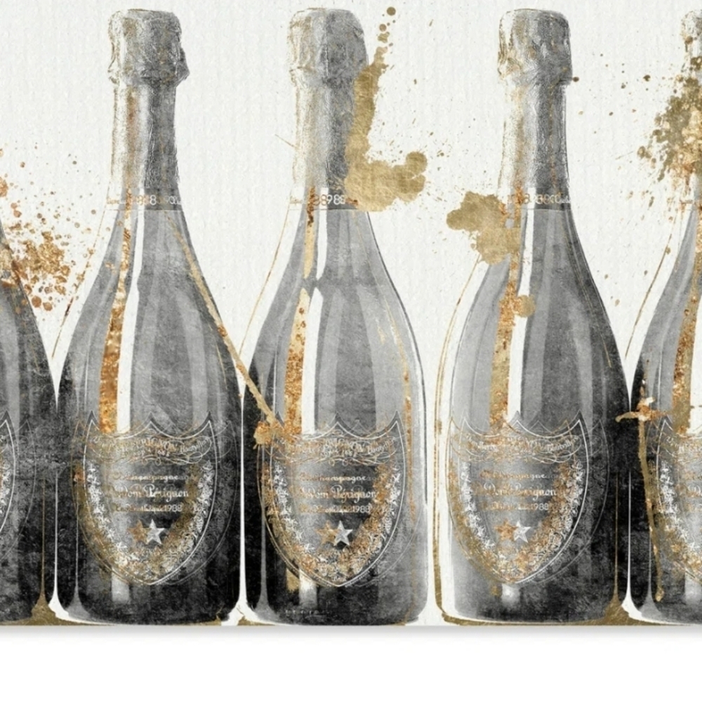 Oliver Gal Drinks And Spirits Dom Marbles Dom Perignon W COA certificate Of Auth - Picture 9 of 10